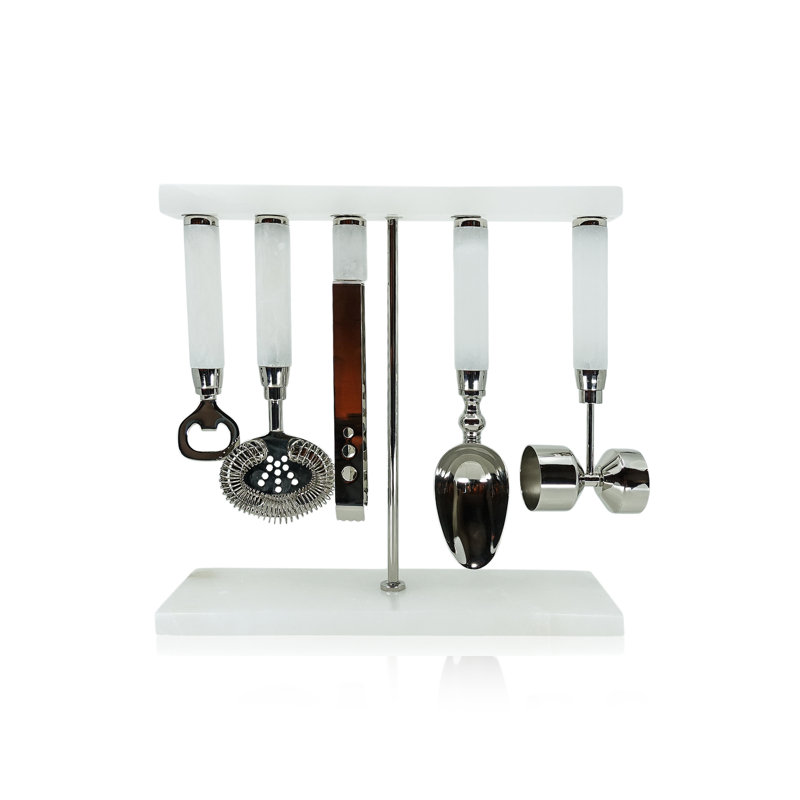 Marbella 5-Piece Bar Tool Set, Alabaster