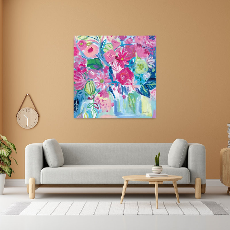 Art contemporain avec rafales printanières I, H 48 po x l 48 po