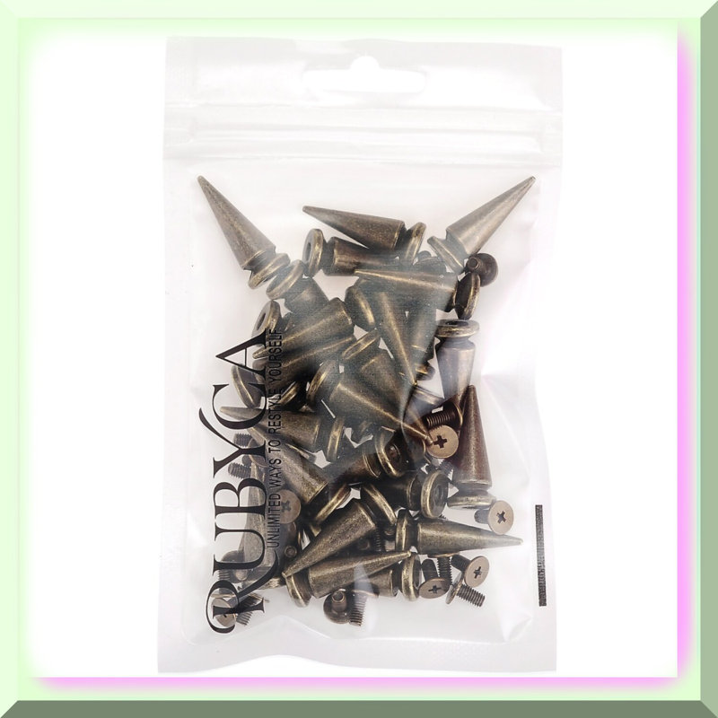 Bronze Metal Tree Spikes & Studs - 30 Sets 25MM