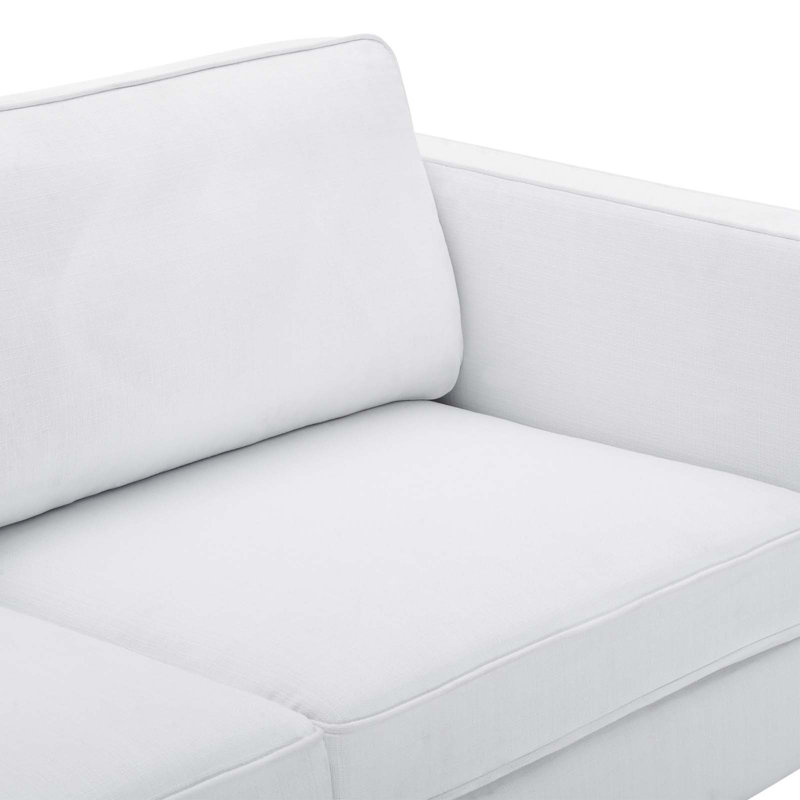 Canapé en tissu Kaiya, 100 % polyester blanc
