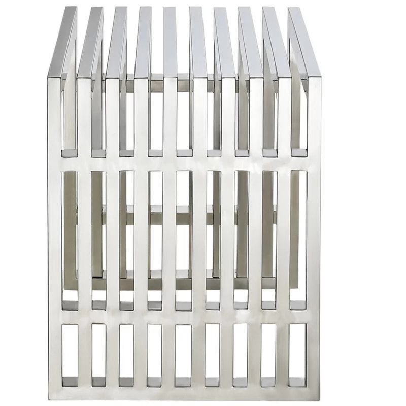 Banc en acier inoxydable Kiersyn, H 17 po x l 55 po x P 16 po, Argent