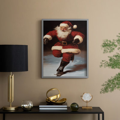 Art des Fêtes de Noël - série 2-CCCCL XXXII, reproduction encadrée - bois massif