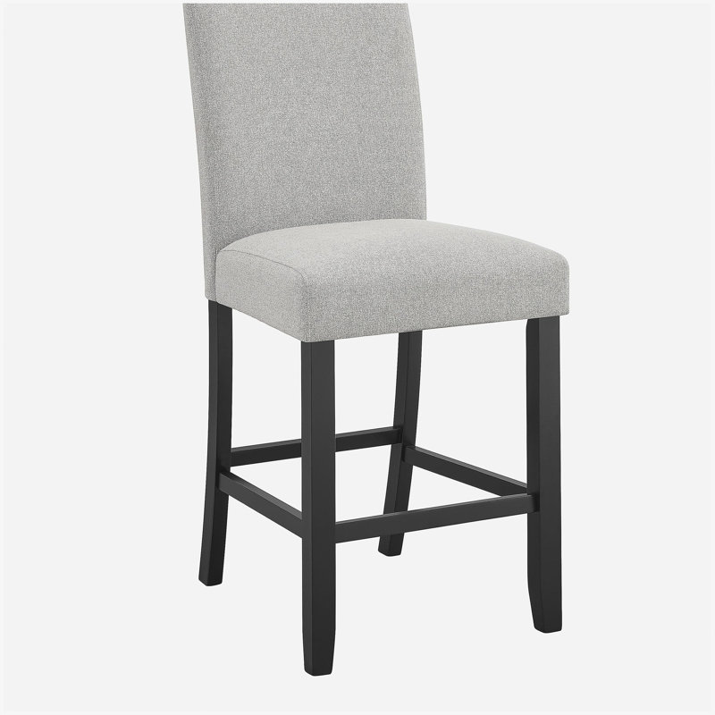 Ensemble de 2 tabourets en tissu de style transitionnel