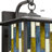 11.75"H Ismaeel Amber Stained Glass and Oil Rubbed Bronze Outdoor Lantern Wall Sconce