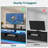 Led Tv Stand With Mount For 45/55/65/70 Inch Tvs, Tv Stand With Power Outlets And Storage-714193797