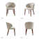 Tillison Wing Back Side Dining Chair with Solid Wood Legs