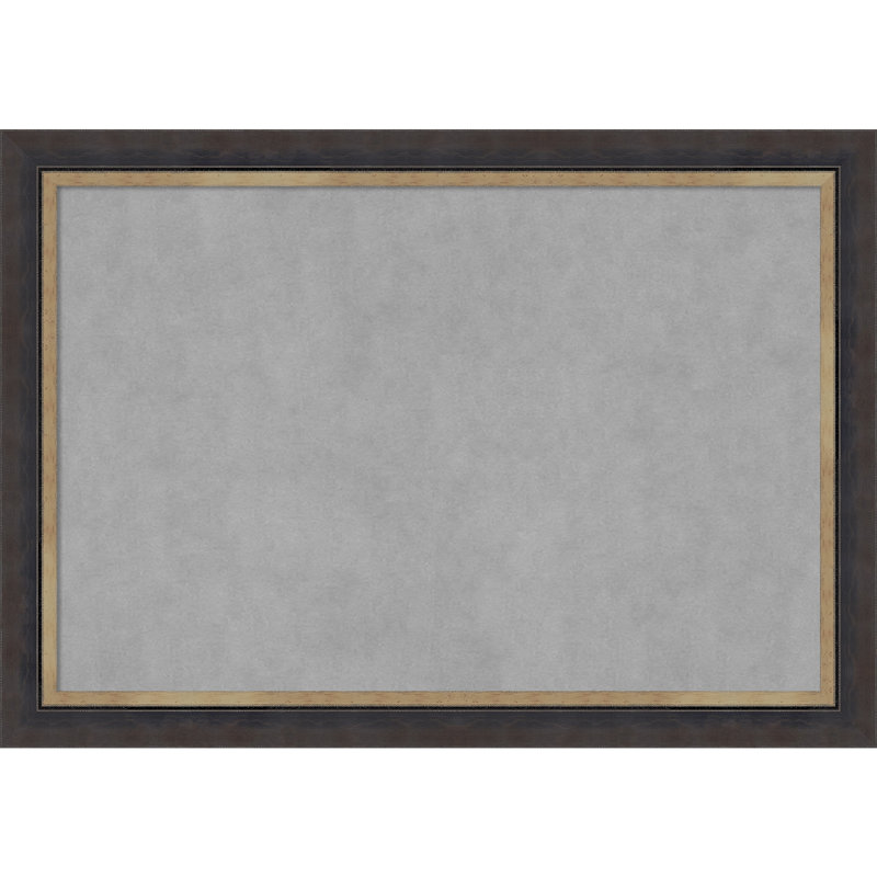 Tableau magnétique encadré brun clair martelé martelé, H 29 po x l 41 po