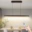 Luminaire suspendu 39 po à DEL en bois avec télécommande, luminaire suspendu réglable pour la salle à manger, la cuisine et le salon-40040225