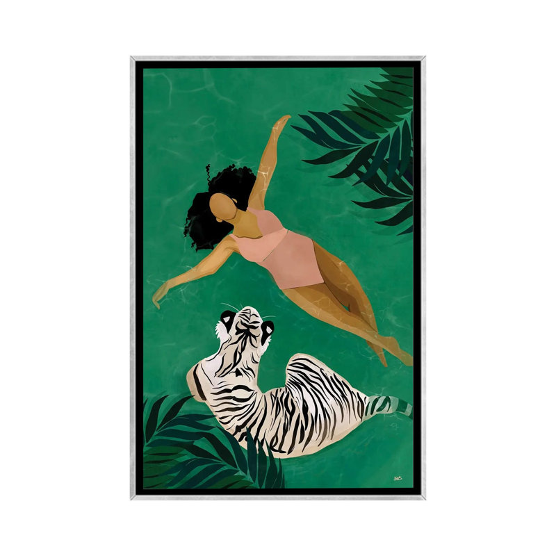 « Drift » par Bria Nicole-impression d’art graphique, Toile avec cadre argenté, Pas de tapis, H 60 po x l 40po x P 1,5 po