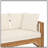 Long Beach Convertible Sofa Daybed With Water-Resistant Cushions And Rustic Acacia Wood Frame For Outdoor Relaxation