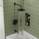 10" High-Pressure Wall Mount Rainfall Tub And Shower Faucet with Rough-in Valve