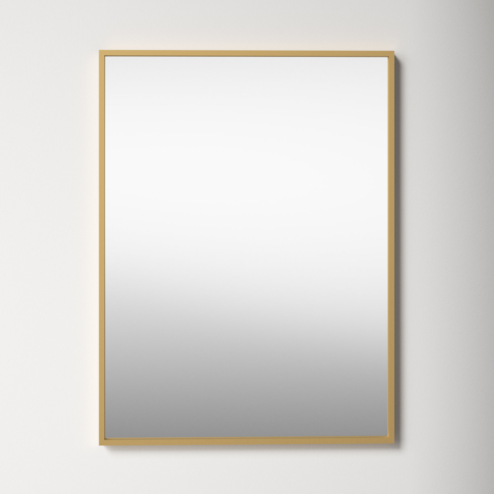 Sabine Metal Rectangle Wall Mirror, 36" x 27", Brass