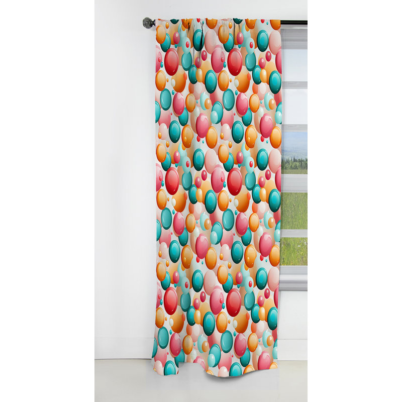 Popart Candy Crush Delight - Rideau abstrait - Rideau occultant - 1 panneaux, L 52 po x L 63 po
