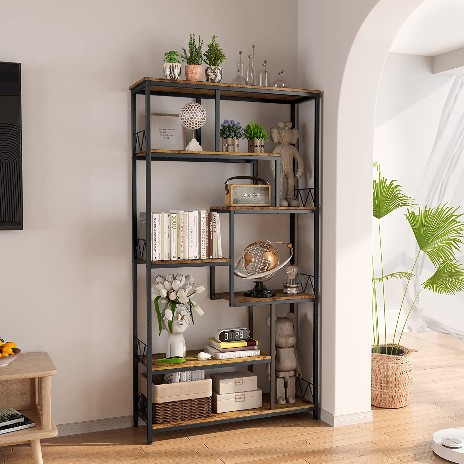Ebern Designs Yonda 71" H x 38.6" W Etagere Bookcase & Reviews | Wayfair