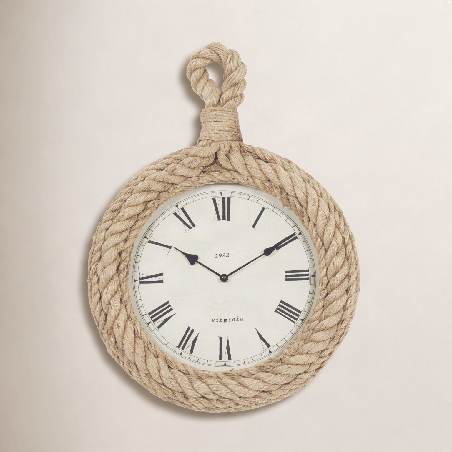 Piara Jute Wall Clock, Small