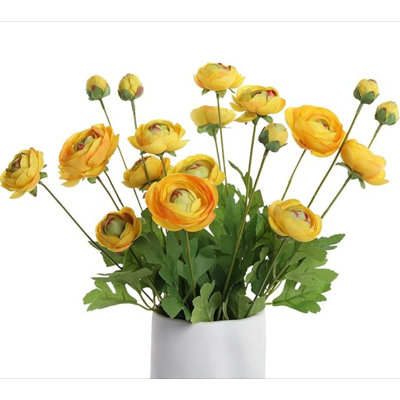4 pièces fleurs de soie artificielle renoncule persan pour la maison décoration de mariage arrangement floral projet de bricolage