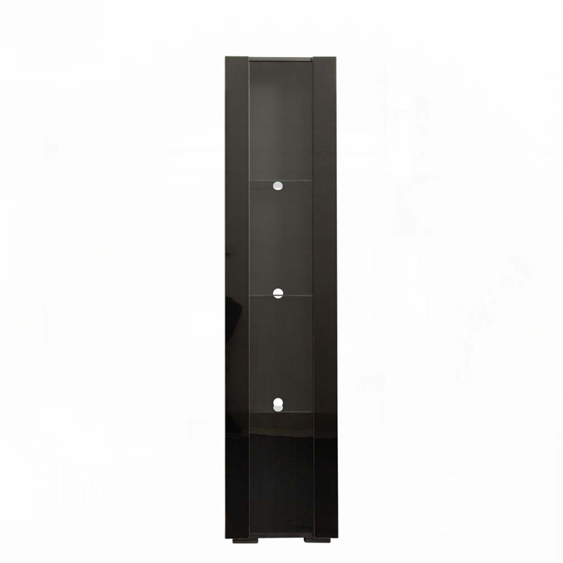 Armoire de cuisine avec lampe à bande, Noir