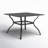 Square Steel Outdoor Dining Table Umbrella Hole , 37 " W 37 " D