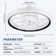 Ceiling Fan With LED Light - Reversible, 6 Speeds, Dimmable Light