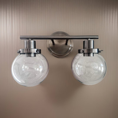 Black Wall Mounted , 2- With Clear Glass Shade, Luxury Style For Bathroom Metal Sconce, Bathroom, Living Room Fixtures