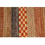 Tapis beige / orange en laine noué à la main de conception unique 3 pi 2 po x 4 pi 7 po New Age