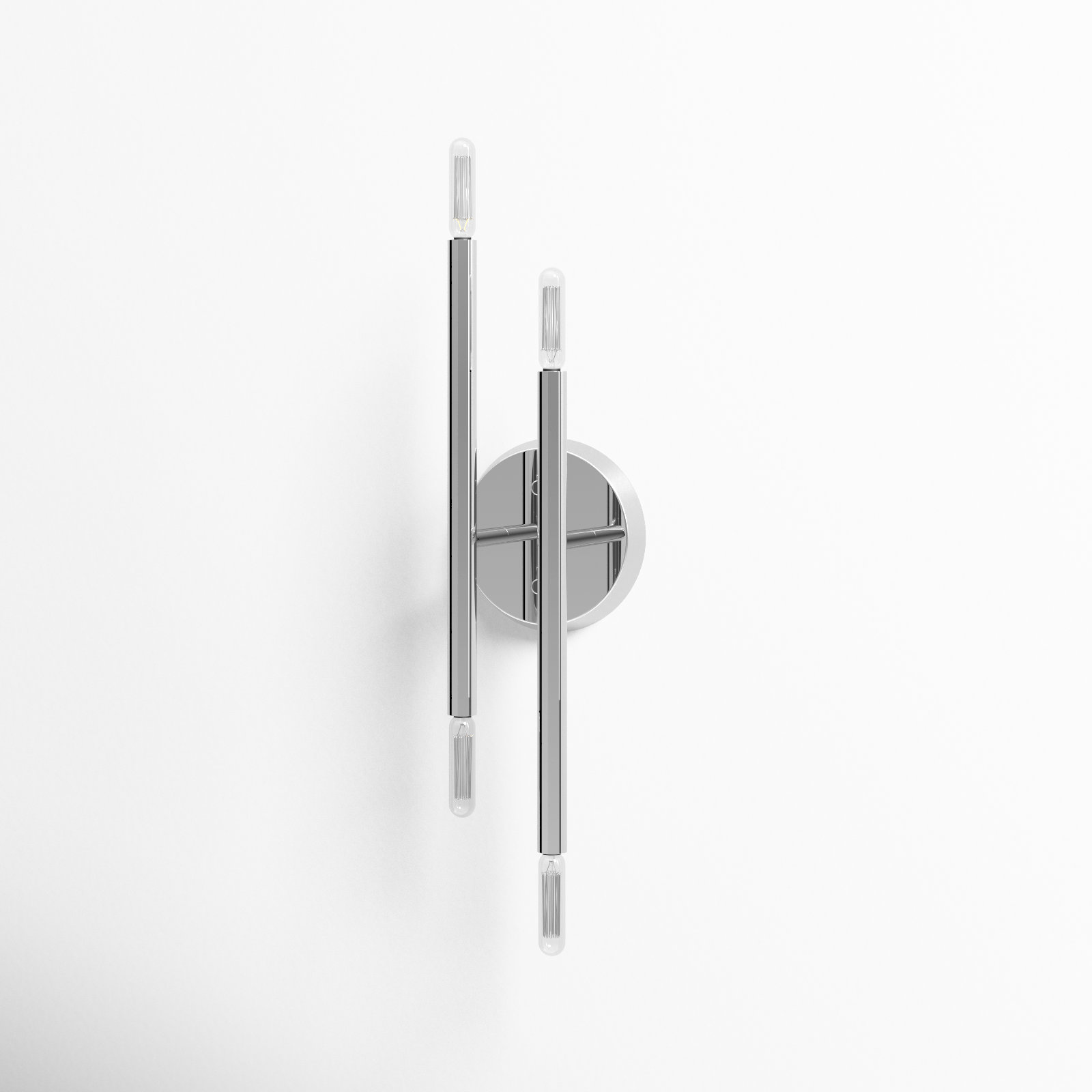 Poco Steel Armed Sconce, Polished Chrome