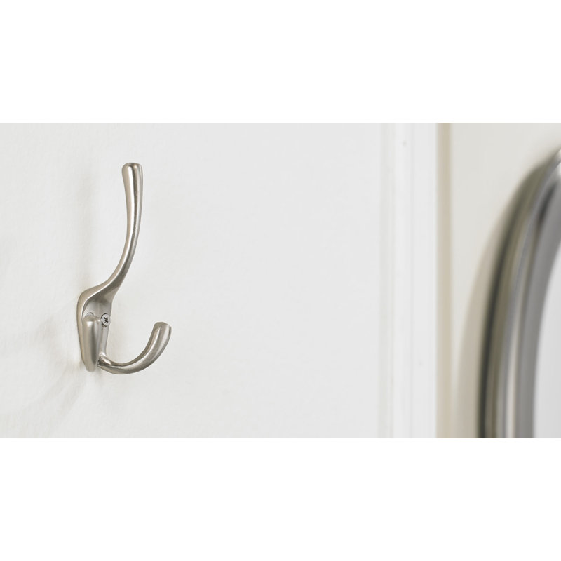 Crochet mural triple utilitaire, Nickel mat