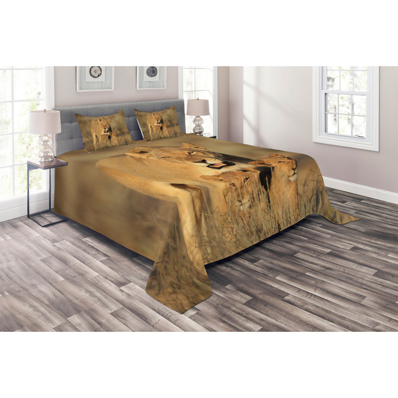 Eclectic Polyester Coverlet, King Bedspread + 2 Shams