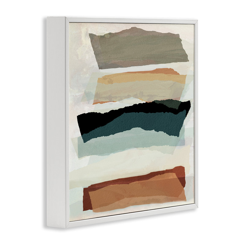 «Southwestern Layered Shapes», estampe numérique encadrée par Susan Jill, Estampe numérique encadrée blanc bord de mer