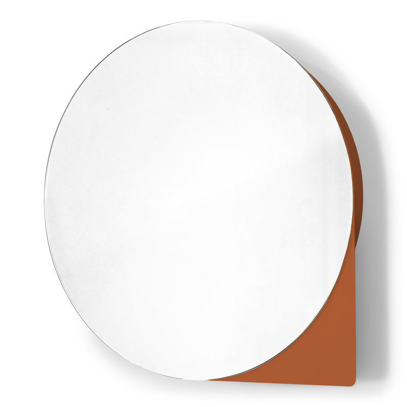 Spinder X BUDDE Steel Mirror, 55 cm H x 55 cm W, Red