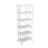 Modern White Bookshelf, 46 x 65 x 12 inches | 100% Melamine Coated Particle Board, Thickness: 0.7 inches | Numerous Shelves, Wall-Mountable, Sleek Design for Home Office & Living Room, Stylish & Functional Storage Solution-1709839865