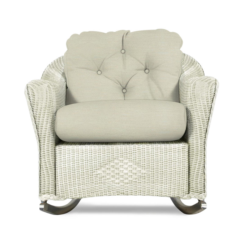 Reflections Outdoor Rocker Chair, Ivory, Demo Stone