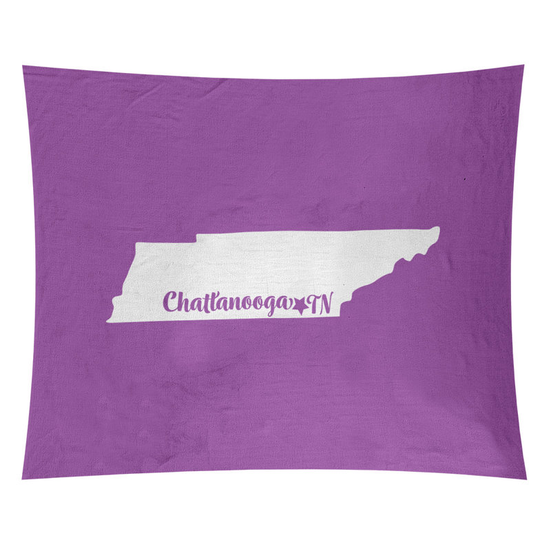 Tapisserie de Chattanooga, Tennessee, H 27,5 po x l 37,5 po, Violet