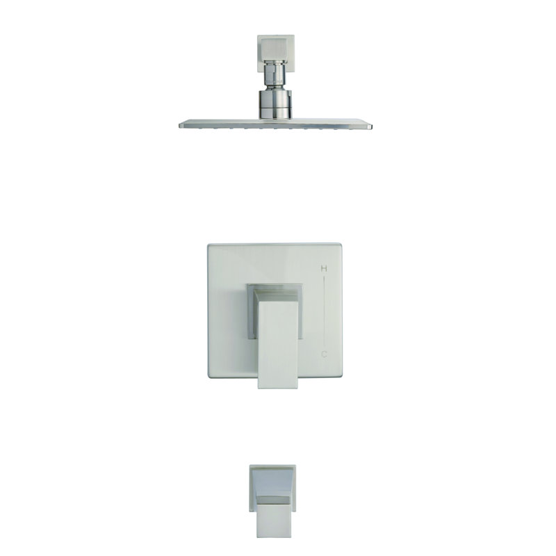 Robinet de baignoire et de douche à pression équilibrée Mid-Town, Nickel