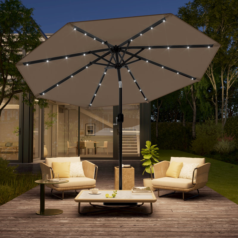 Parasol de marché pour terrasse 10 pi, Taupe