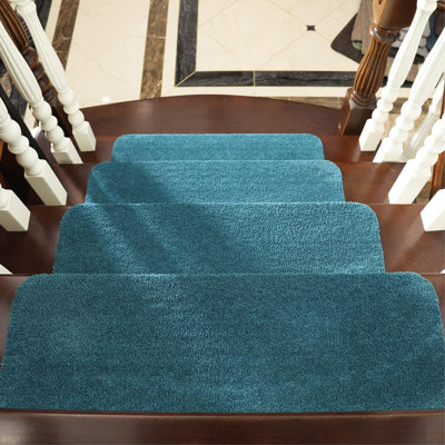 Tapis d'escalier bleu sarcelle Diannie