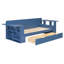 Lit de jour en bois avec tiroirs de rangement amovibles et table d'appoint hydraulique-754945555-754945583