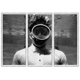 Man Underwater Giclee Print by Leonard Nones