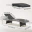 Chaise longue réglable pour l'extérieur avec dossier inclinable-1642459528