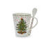 Ensemble de grandes tasses et cuillères à pois Spode