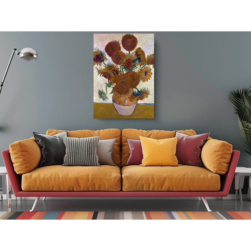 «Sunflowers 1888 Reproduction» par Vincent Van Gogh, L 40 po x H 60 po