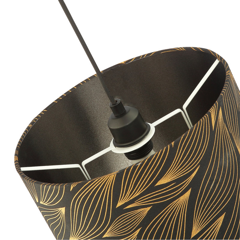20 cm H Drum Cotton Blend Lamp Shade ( Screw On ) in Gold