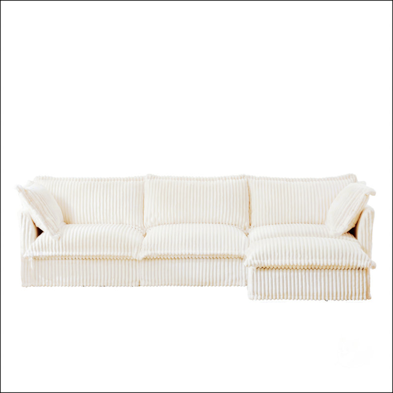 Canapé sans accoudoirs polyvalent Glessite, 3, H 34,6 po x l 120 po x P 33 po