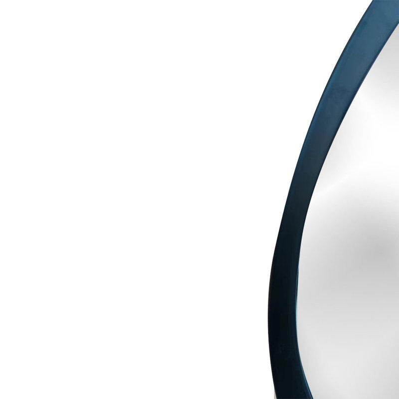 Asymmetrical Oval Mirror, Black