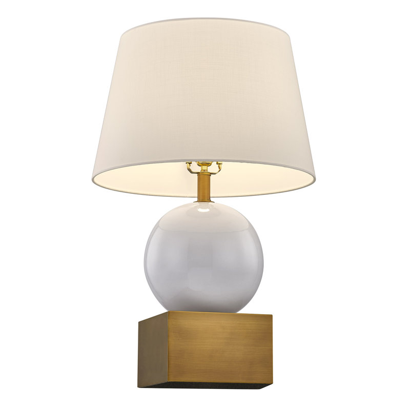 Lampe de table 1 lumière Brumfield, Brun / Blanc
