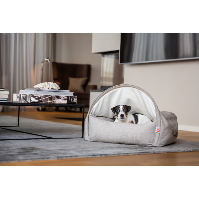 Polyester Pet Bed, Cream, 55cm H x 85cm W x 75cm D