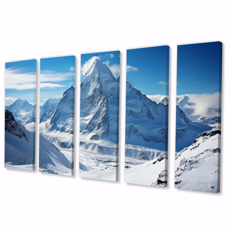 «Winter Snowy Peaks IV», 5 pièces