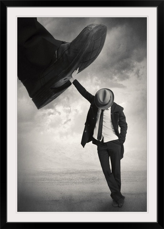 «Still debout», impression par Tommy Ingberg, Cadre noir, H 32 po x l 24 po x P 1 po