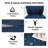 Adwin 3-Piece Modular Blue Outdoor Cushion Set, Water & UV Resistant (Cushions Only)-1167385068-1167385069