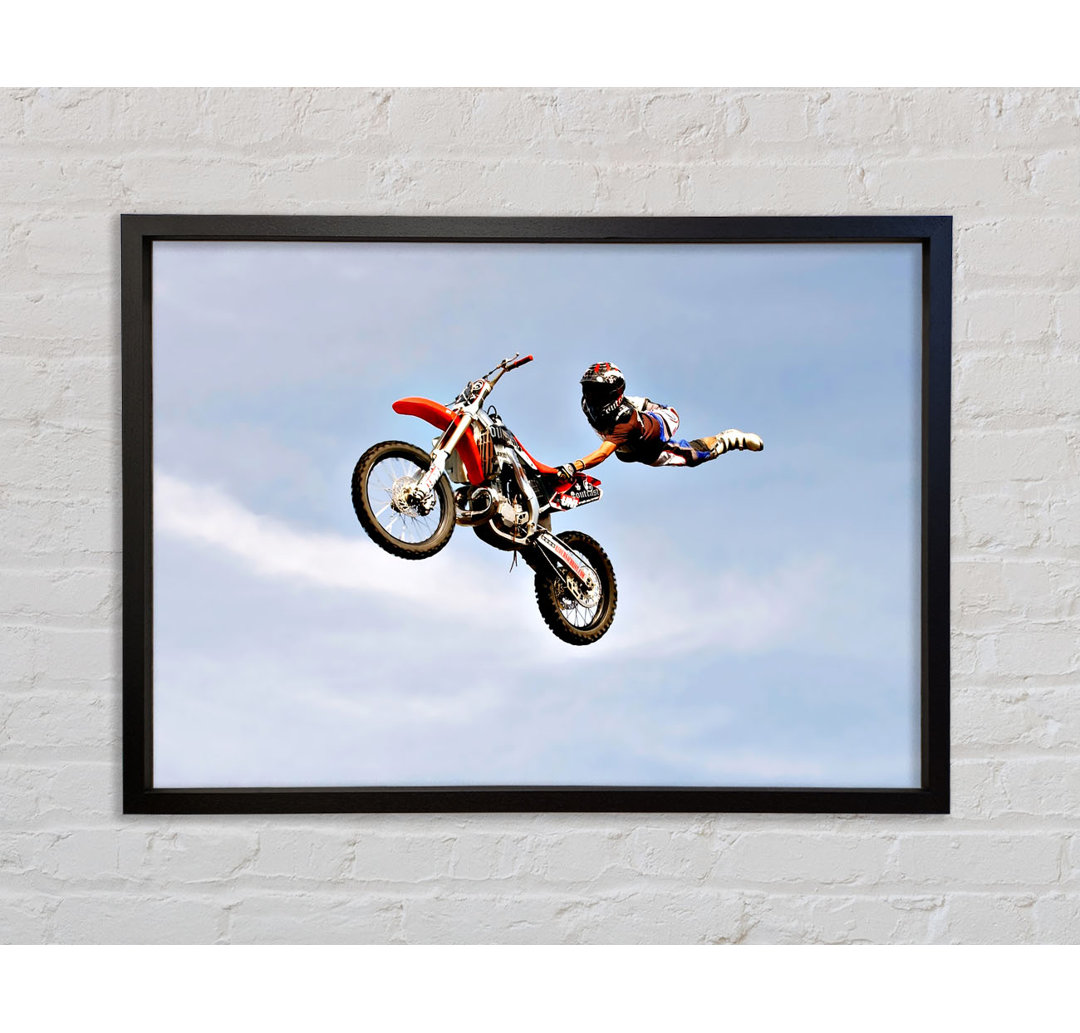 Motorcross Freestyle - Einzelner Bilderrahmen Kunstdrucke auf Leinwand